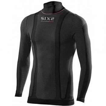 Sixs BlazeFit Thermal Long Sleeve Base Layer Jersey with Copper Fiber XS/S Black/Red