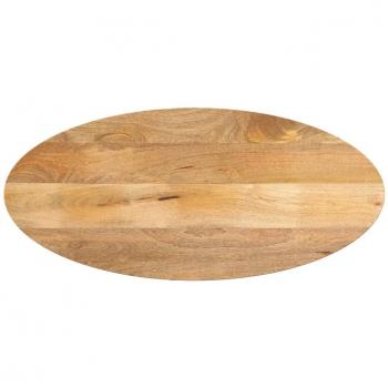 Tablero de mesa ovalado de madera maciza de mango 110x40x2,5 cm