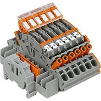 WAGO 2007-8876 Push-In Terminal Block for Current Transformers, 85 mm, Multi-Color