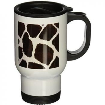 3dRose tm _ 119323 _ 1 de jirafa abstracto taza de viaje, 14-ounce, acero inoxidable