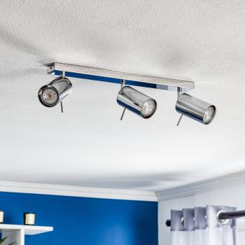 Aplique de Techo Ring 3 Cromo GU10 LED Foco Lineal Interior