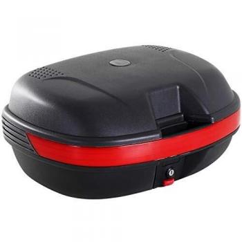 HOMCOM Baul Moto Universal 44L con LLaves y Soporte Caja de Moto Topbox Topcase Casco