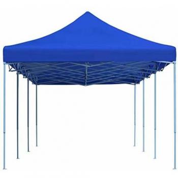 vidaXL Carpa Pleglable 3 Paredes 3x9 m Azul Antracita Toldo Tienda Cenador