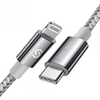 Syncwire Cable USB C a Lightning【C94 MFi Certificado, 2M】 iPhone 12 Cable Lightning Nylon Trenzado, PD de Carga Rápida para iPhone 12/12 Pro/12 Pro MAX/SE 2020/11/11 Pro/X/XS/XR / 8 Plus/AirPods Pro