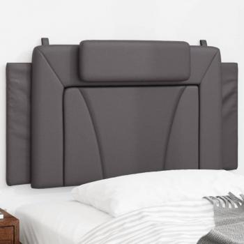 Cabecero de cama acolchado en cuero sintético gris de 100 cm Vidaxl