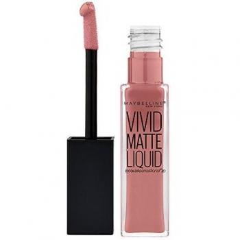 Maybelline New York - Color Sensational, Pintalabios Mate Vivid Matte Liquid, Tono 50 Nude Flush