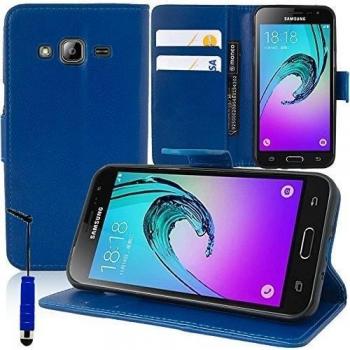 Samsung Galaxy J3 (2016) funda HCN Phone® Funda con tapa tarjetero tapa folio libro tapa soporte integrado para Samsung Galaxy J3 (2016)