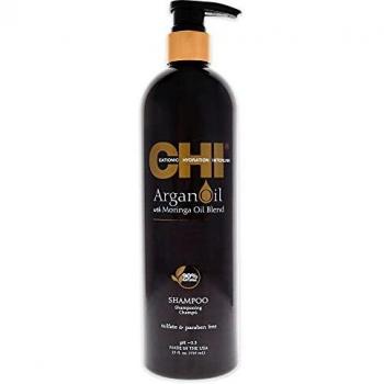 CHI Argan & Moringa Oil Shampoo for Unisex, White, 25 Oz