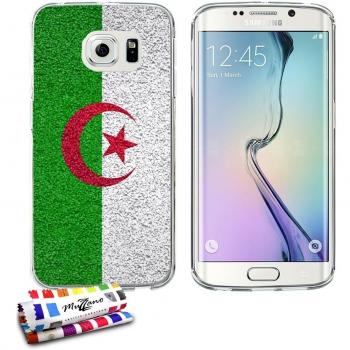 Carcasa Flexible Ultra-Slim SAMSUNG GALAXY S6 EDGE de exclusivo motivo [Algerie Bandera] [Gris] de MUZZANO  + ESTILETE y PAÑO MUZZANO REGALADOS - La Protección Antigolpes ULTIMA, ELEGANTE Y DURADERA para su SAMSUNG GALAXY S6 EDGE