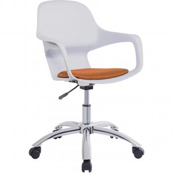 Adec - Silla de oficina, sillon giratorio escritorio o estudio color Naranja, modelo Navy