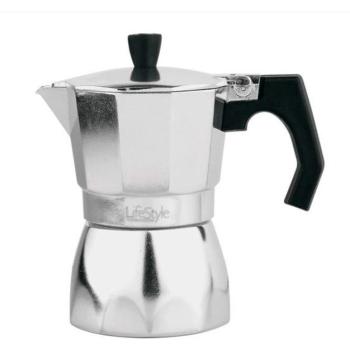 Life Style - Cafetera Espresso La Italiana - Aluminio - 9 Tazas - Plata