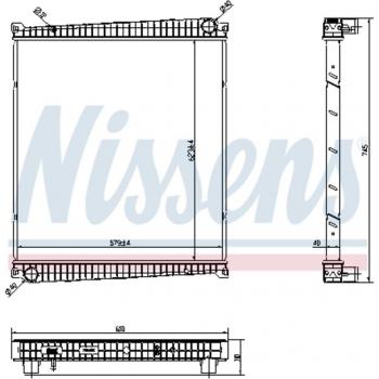 Radiador NISSENS 6378750 para refrigeración del motor, compatible con sistemas de refrigeración de vehículos, fabricado en materiales de alta calidad para una óptima disipación del calor y durabilidad