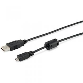 Equip 128551 - Cable USB 2.0, Tipo A Macho a Micro-USB B Macho, Longitud 1.8m, con Ferrita, Color Negro