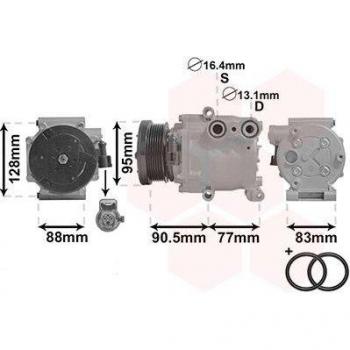 Compresor de aire acondicionado VAN WEZEL 1800K434