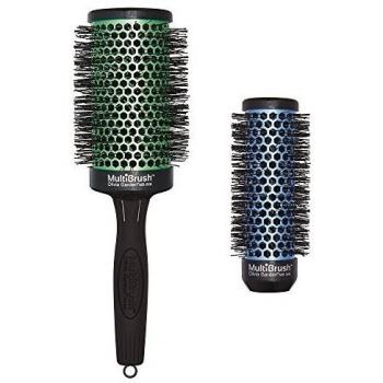 Olivia Garden MultiBrush Set de 3 elementos con cepillos de 36mm y 56mm, mango ergonómico, ideal para facilitar el peinado