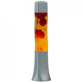 Lámpara de Lava Infantil Rabalux Marshal E14 25W Cristal Rojo Amarillo Plateado IP20