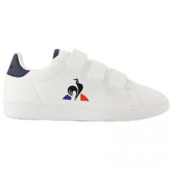 Le Coq Sportif Courtset 2 Kids' Sneakers in Optical White and Dress Blue