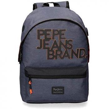 Pepe Jeans Troy Mochila Escolar Azul 31x42x15 cms Poliéster 20,46 L