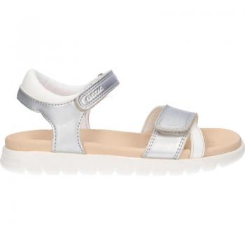 Sandalias Geox para niñas modelo J Sandal Soleima GIR en color plateado