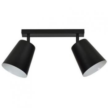 Lámpara de Techo Prism EPIKASA, Acero con Recubrimiento de Polvo, Negro y Blanco, 50x30x15 cm