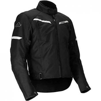 Acerbis Chaqueta de Moto Mujer X-Street Negra, chaqueta textil para motocicletas para damas, color negro, talla Small Unisex Adulto