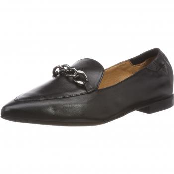Bianco Dress Chain Loafer, Mocasines para Mujer, Negro