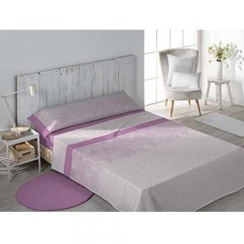 DHestia Juego Sábanas, Violeta, 90x200 cm/Cama 90