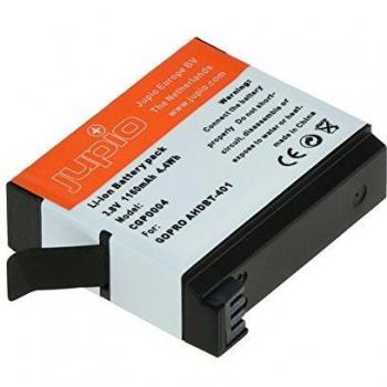 Jupio CGP0004 - Batería para cámara Digital, Equivalente a GOPRO AHDBT-401 Hero 4, 1160 mAh