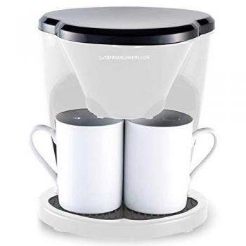 Cafetera de Goteo Negra 0.6L 450W Compacta para 2 Tazas