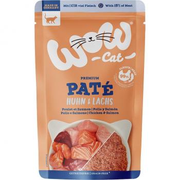 WOW Cat Adult 24 x 125 g - Pack Ahorro - Pollo y salmón