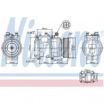 Compresor de aire acondicionado NISSENS 89186