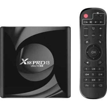 X88 PRO 13 Android TV 4GB/64GB Sistema Inteligente Negro