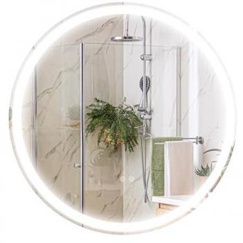 Espejo de Baño con Luces LED Ajustable Ø60 cm, Redondo, Antivaho, Función de Memoria, Interruptor Táctil, Color Plata