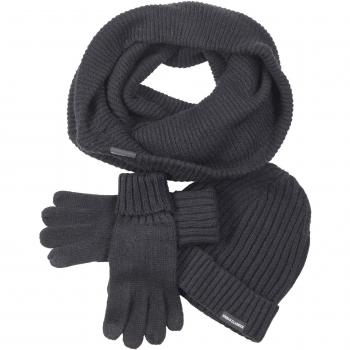 Urban Classics Winter, Set de Bufanda, Gorro y Guantes para Hombre, Schwarz