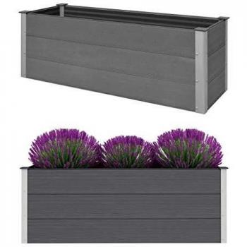 vidaXL Garden Raised Bed WPC 150x50x54 cm Grey