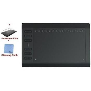 Huion 10 x 6,25 pulgadas 12 ExpressKeys digitales trazadores dibujo de la tableta Construir-en la tarjeta SD de 8 GB Max 64G con el ejemplar del rastreo de Cine - 1060 más