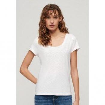 Ropa mujer Camisetas Superdry Camiseta Scoop Neck Blanco