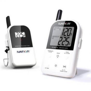 Ivation Long Range Wireless Digital Thermometer Set - Dual Probe - Remote BBQ / Smoker / Grill / Oven / Meat / Thermometer - Perfect for Thanksgiving Turkey - Monitor your Food From up to 300 feet away