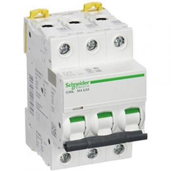 Schneider elec pbt - dit 21 27 - Interruptor magnetotérmico ic60lma 3 polos 2,5a curva-ma