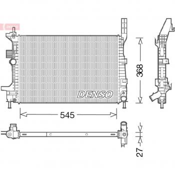 Radiador Denso DRM10029 para refrigeración del motor