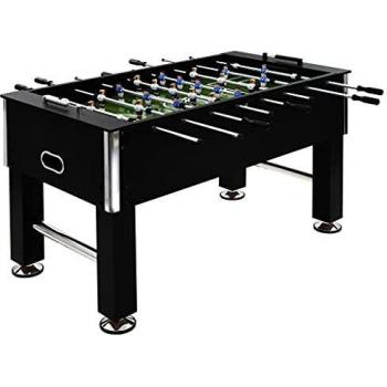 vidaXL Futbolín de Acero 60 kg 140x74,5x87,5 cm Negro Equipos Juegos Interior