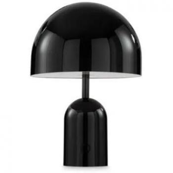 Tom Dixon Bell Portable LED Table Lamp - Black, Rechargeable with Dimmer, 28cm