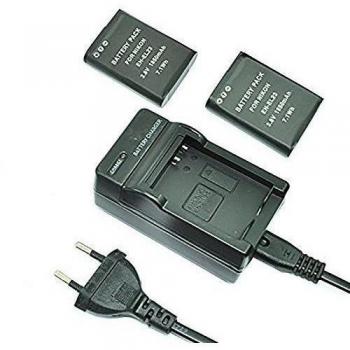 Heliomax 2x reemplazo batería EN-EL23 ENEL23 1850mah + cargador AC para Nikon coolpix P600 P610 P900 S810c