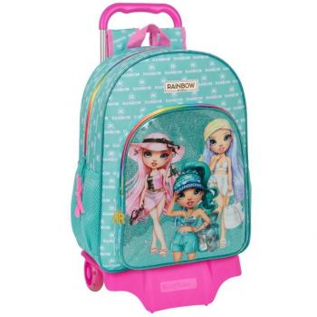 MOCHILA 180+CARRO 905 RAINBOW HIGH PARADISE 33x42x14cm