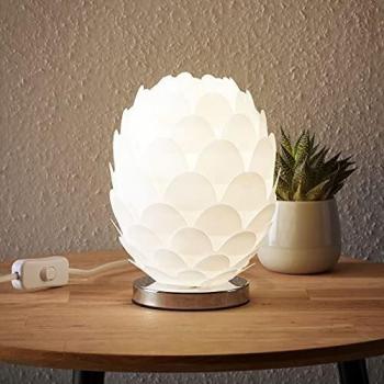 Lámpara de mesa Marees blanca, diámetro 15 cm