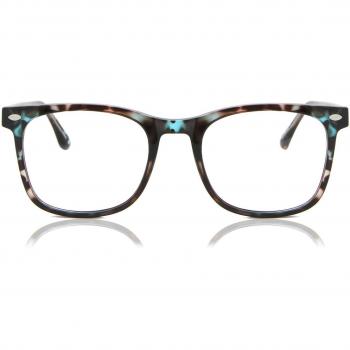 Gafas Recetadas Cuadrado Montuta Completa Plástico Tortoiseshell para Hombre - Gafas Anti-Azules - SmartBuy Collection