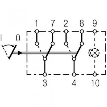 Interruptor Hella 6FH 007 832-621 con control de palanca y conexión de 8 terminales