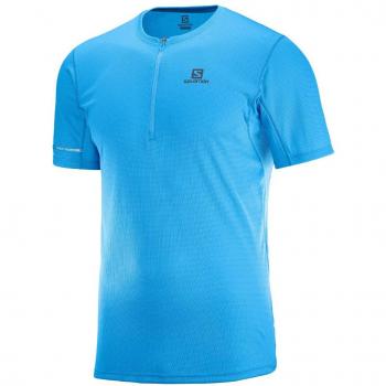 Salomon Agile HZ SS tee T-Shirt, Hombre, Blithe, M