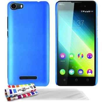 MUZZANO Le Pearls-Carcasa para 2 WIKO LENNY limpiadora, protección antigolpes, diseño con Apple 1 lápiz óptico y 1 gamuza de limpieza MUZZANO, compatible con Wiko Lenny, color azul