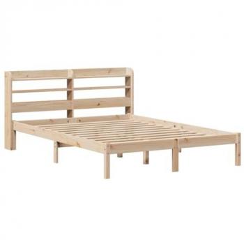 Cama sin colchón 160x200 cm en madera maciza de pino
